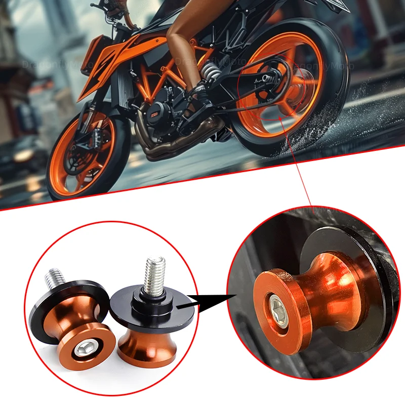 2023 New Fit For KTM DUKE 790 790Adventure 790 Adventure/R ADV Motorcycle SwingArm Sliders Spools CNC Swing Arm Stand Screws M10