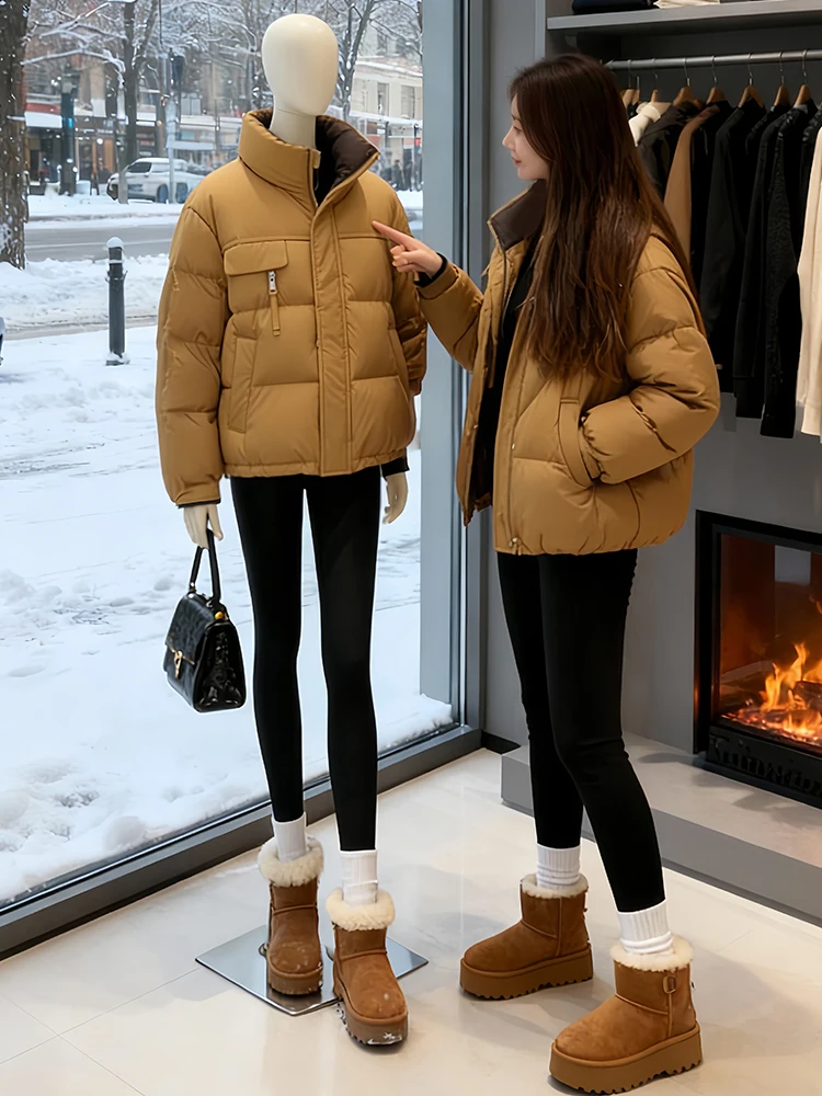 

Trendy Streetwear Thiened Stand Collar down Cotton Jaet Women's Winter Faionable Coat Warm Outerwear Korean Sle Loose...