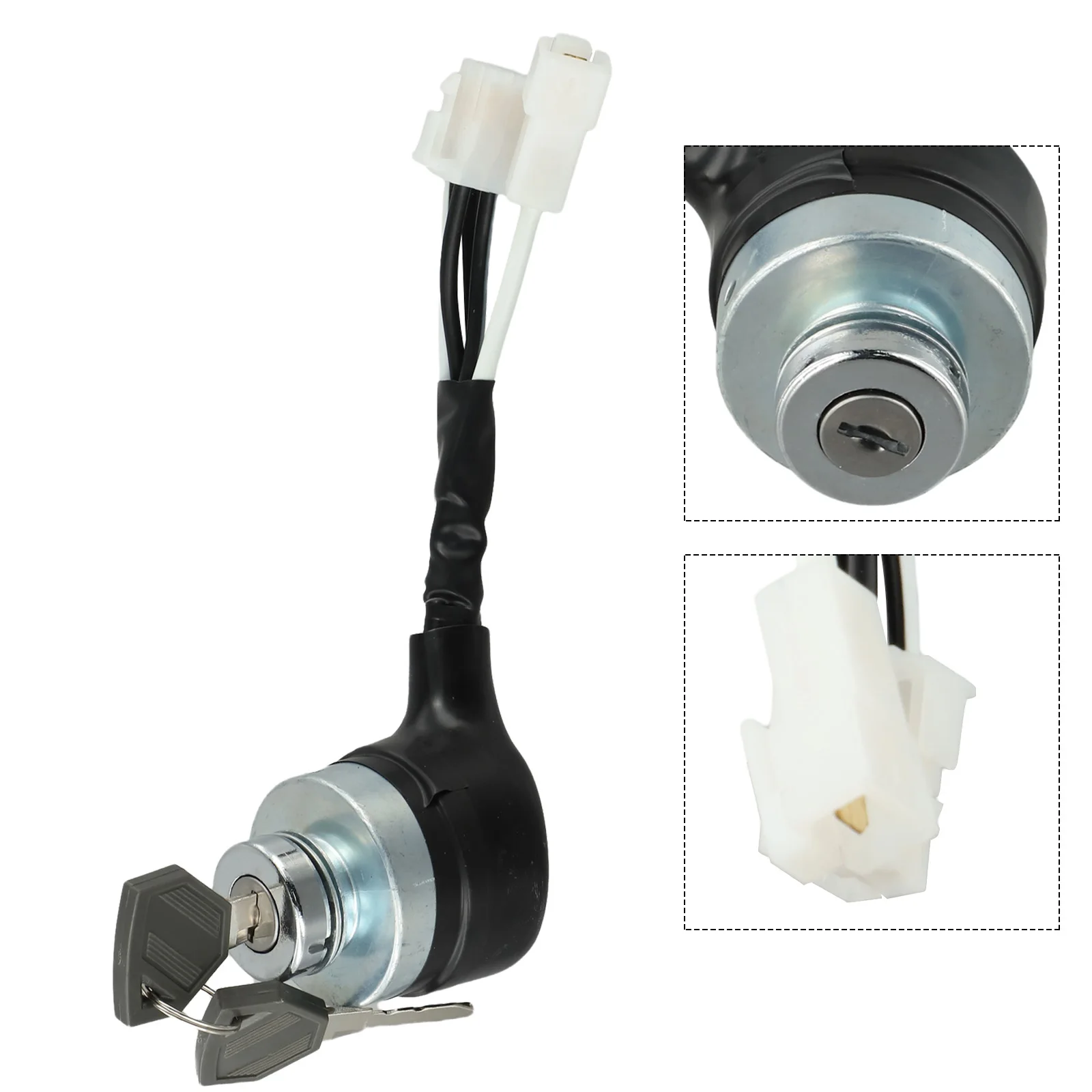 1pc Ignition Switch With 2pcs Key Switch LVA803436 Starter Ignition Switch With Protective Umbrella Keys Power Tools Accessories