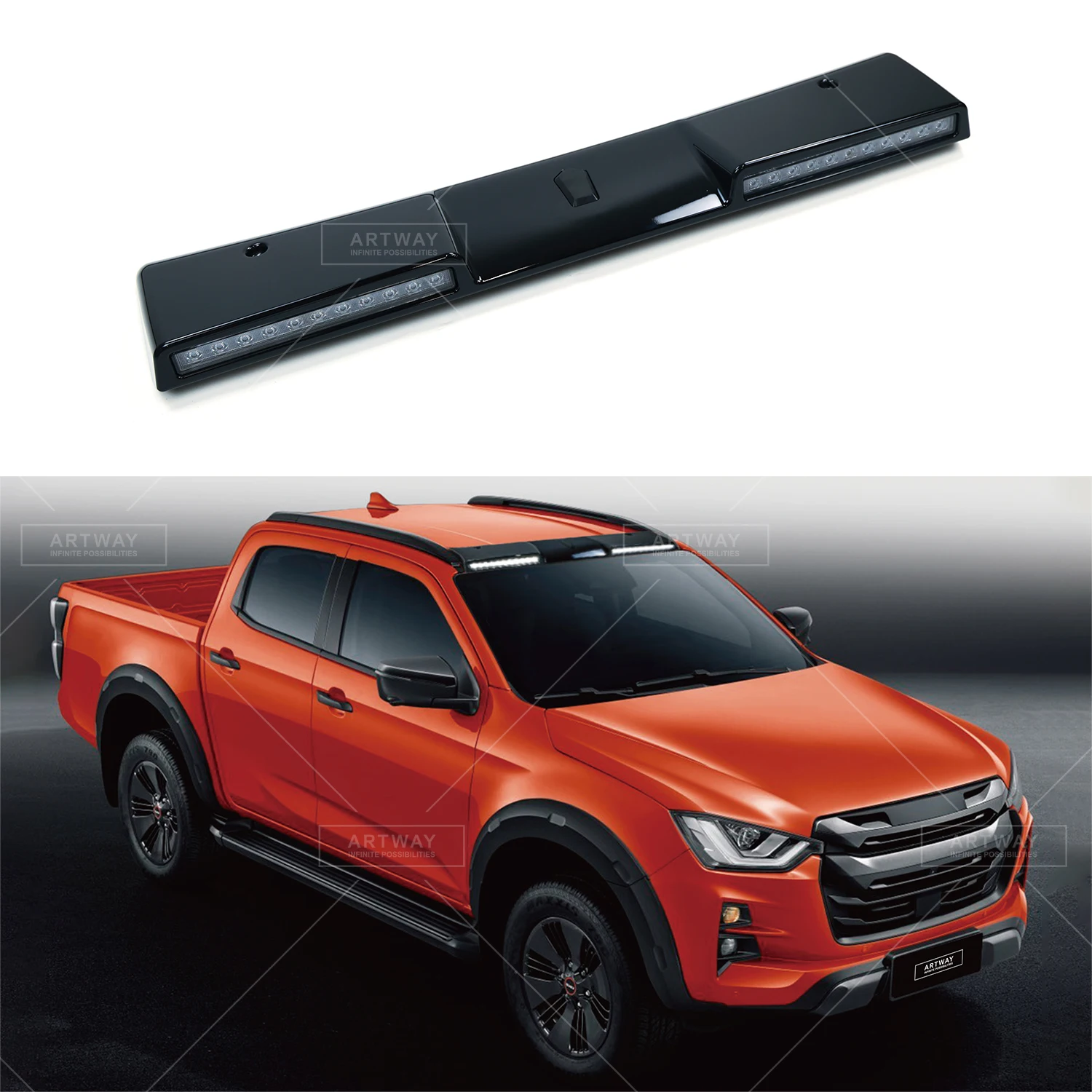 Car Modification Accessories 4 LED Roof Light Pod Top Light For ISUZU D-Max 2023