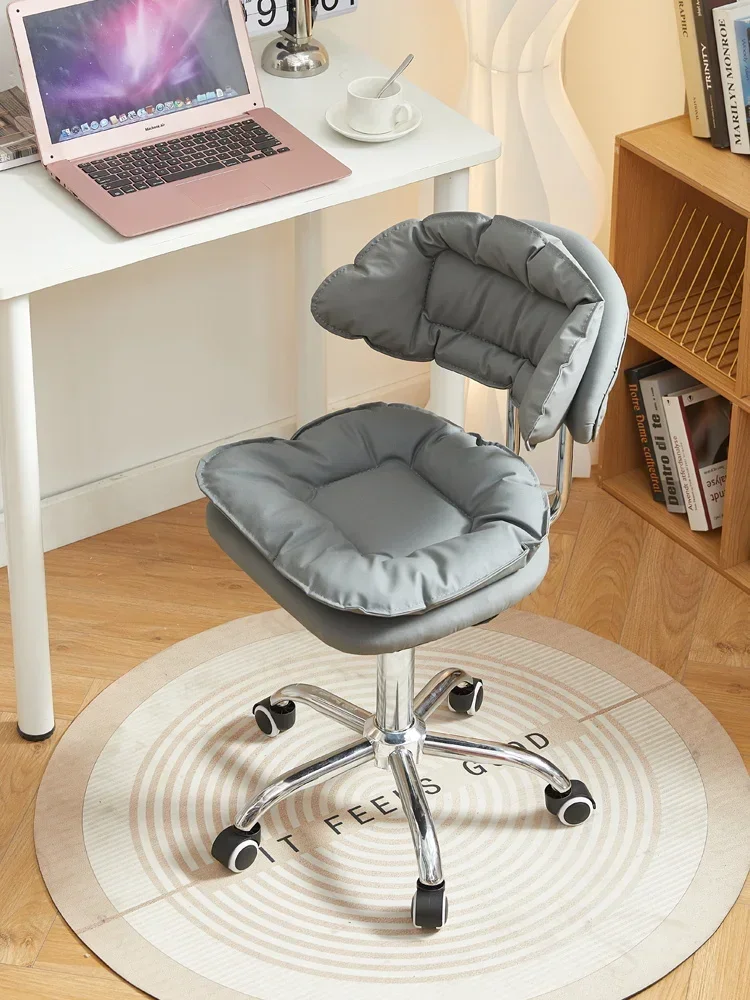 Hot sale new simple home computer backrest soft bag desk chair student dormitory bedroom stool lifting rotating office 