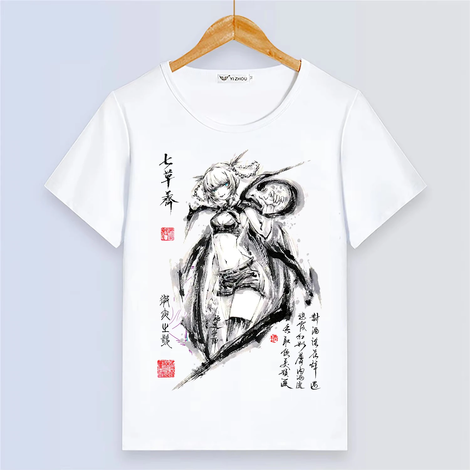 Anime Call of the night Summer Short Sleeve T Shirt Cartoon Printing White T-shirt Girls Tops Clothes Breathable Tee Shirts