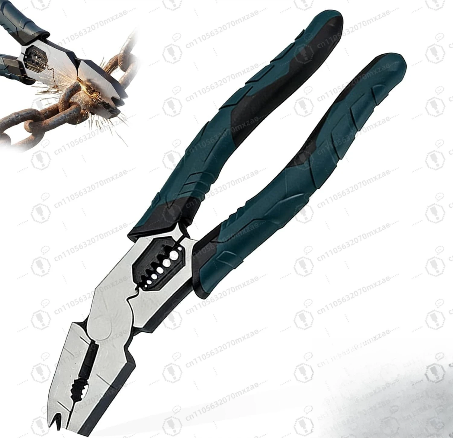 2026 New Heavy-Duty 9-in-1 Multi-functional Plier Industrial-Grade Cr-V Pliers with Nail Puller for Gripping Cutting Bending