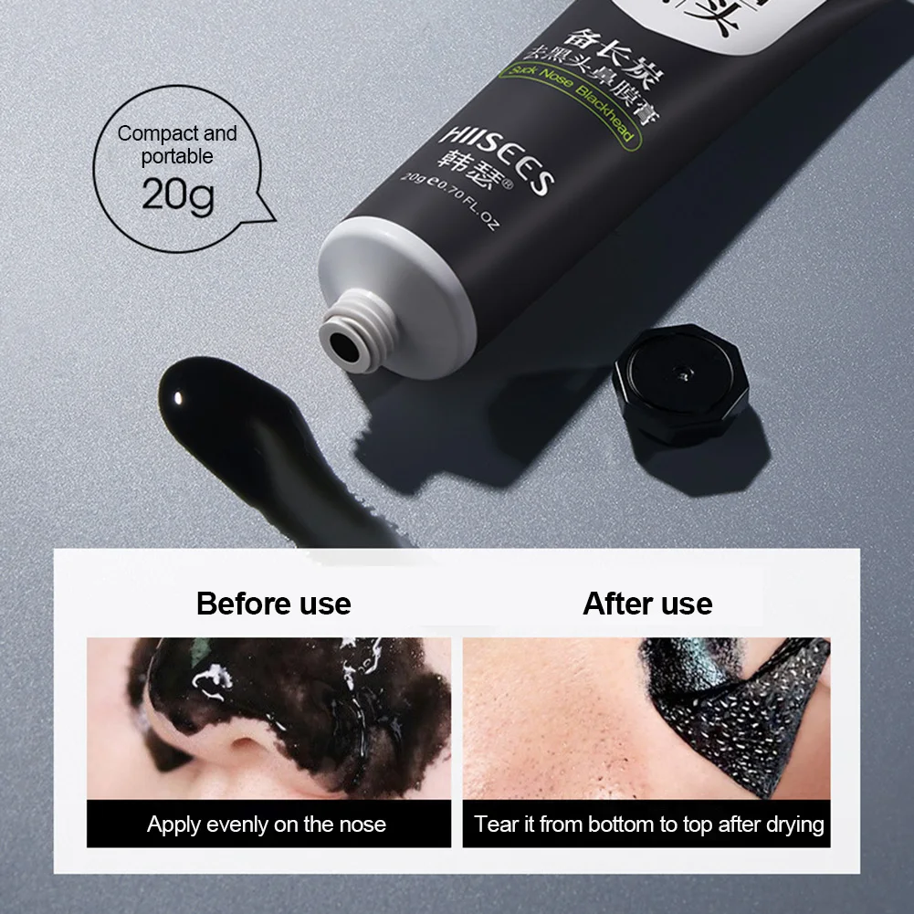 20g Blackhead Remover T Zone Nose Mask Cream Pore Strip Black Mask Peeling Acne Treatments Black Deep Cleansing Skin Care 2023