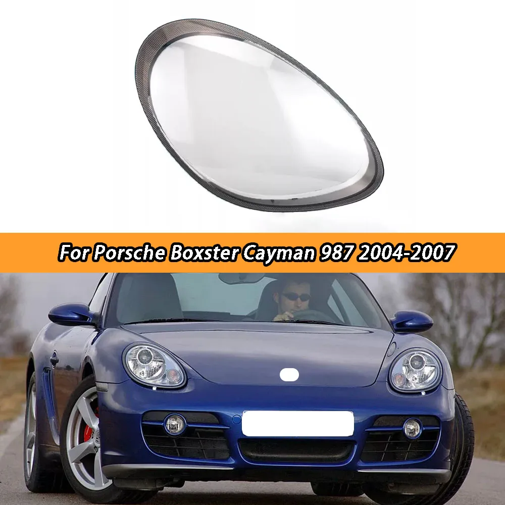 For Porsche Boxster Cayman 987 2004-2007 Headlamp Cover Headlight Shell Transparent Lens Plexiglass Replace Original Lampshade