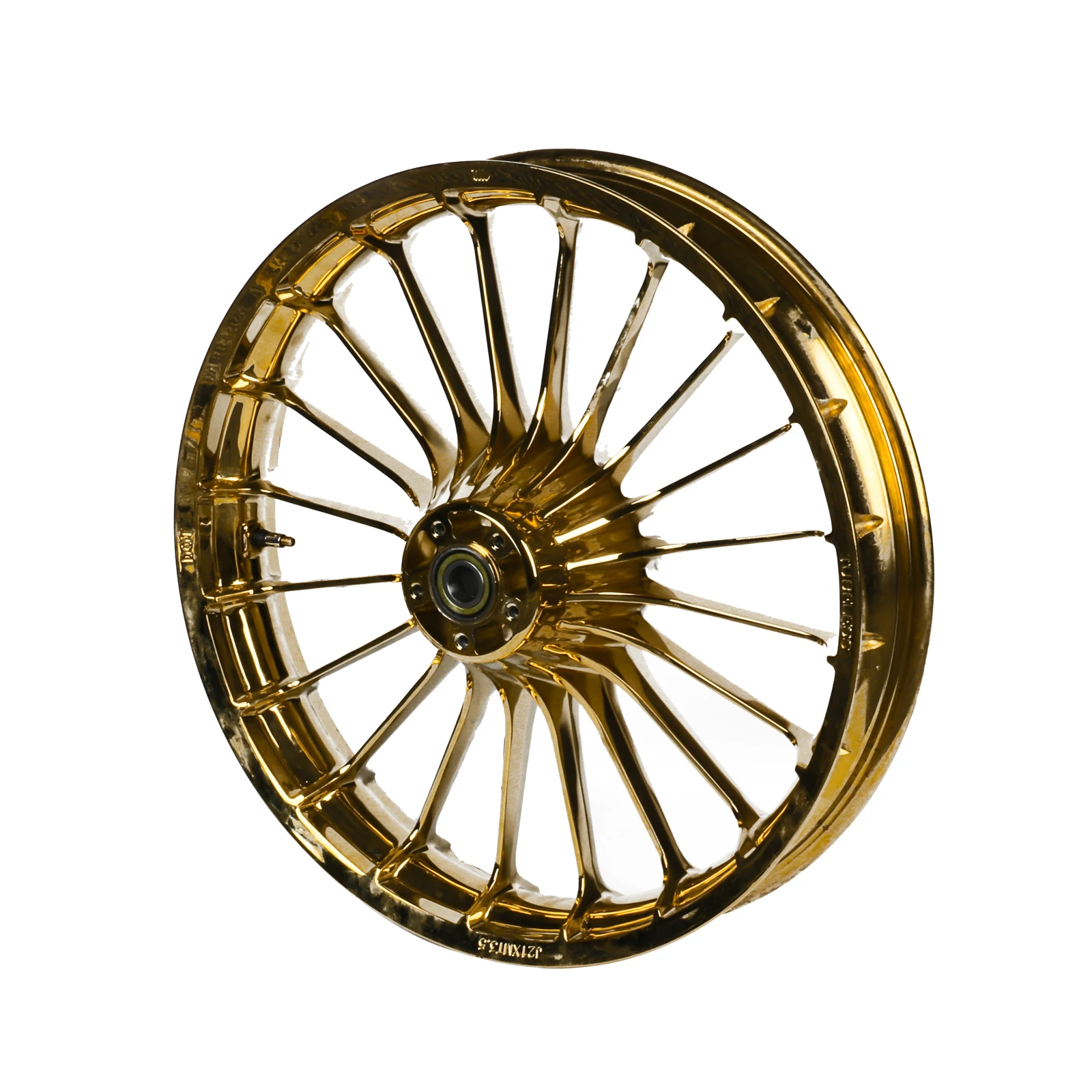 Motorcycle PartsHOPROUSA New Replacement Chromed A356 Cast Wheel Gold Multi-spoke 1-Year Warranty Shanghai-Made For Motorcycle60