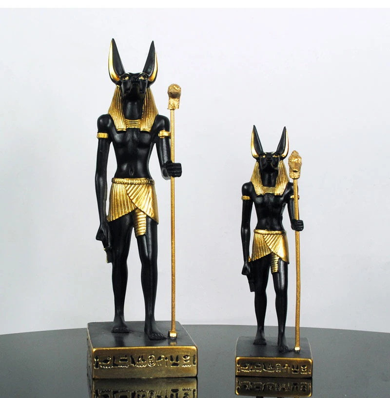Anubis Harz Kunst und Handwerk Schakal Ornament Hund Pharao Pyramide Skulptur Ägypten Reise Souvenir Home Dekoration Geschenk – Detail 3