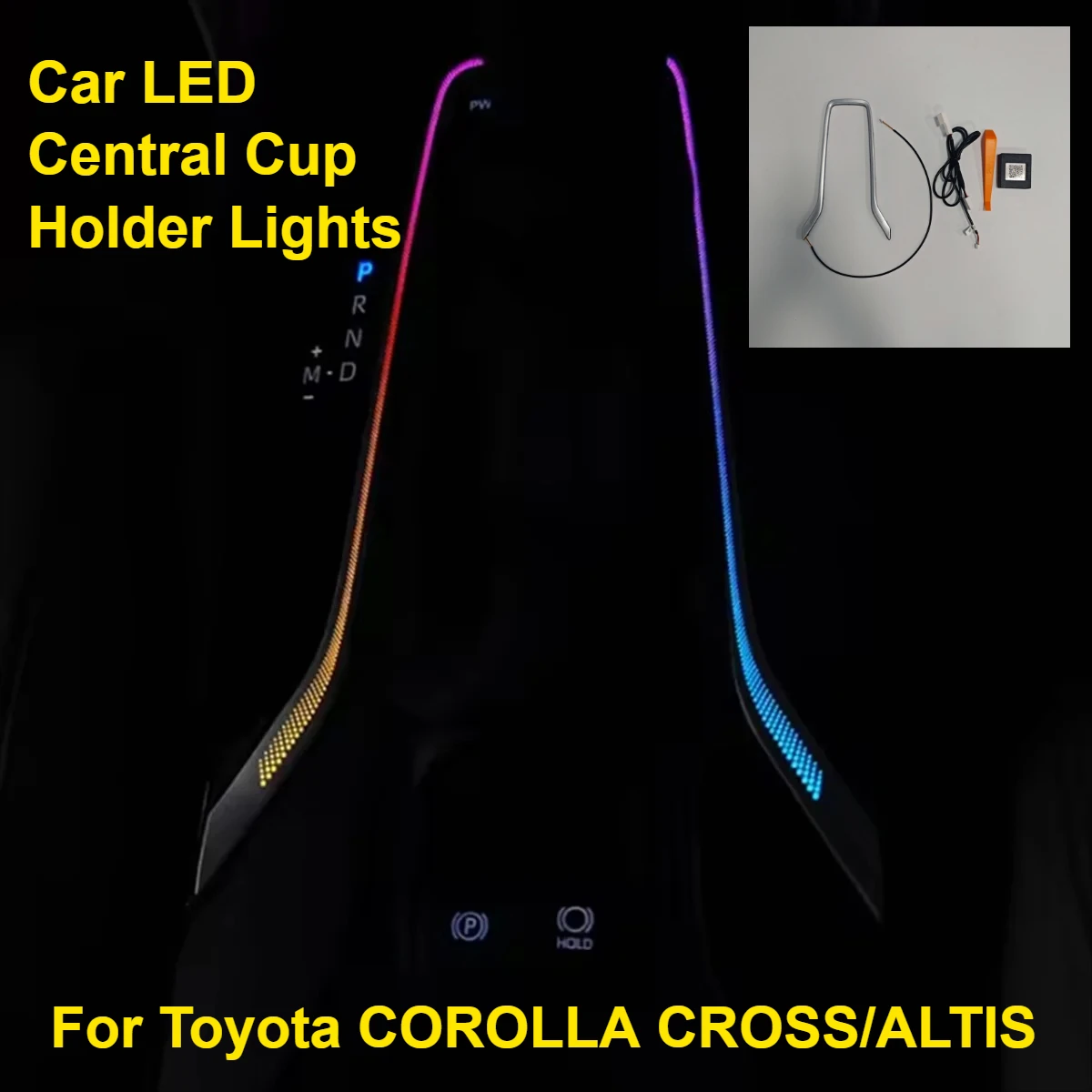 

Car LED Central Cup Holder Lights Interior Decorative Lamp Atmosphere Ambient Light for Toyota COROLLA CROSS/ALTIS Lamp