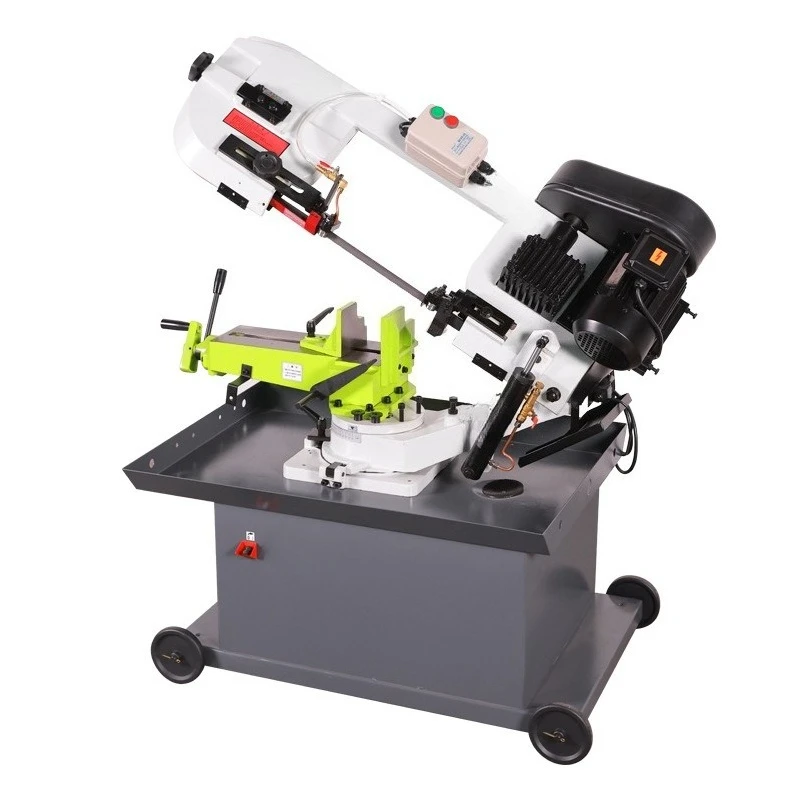 

Small horizontal band sawing machine Hydraulic semi-automatic band sawing machine Portable multifunctional band saw machine