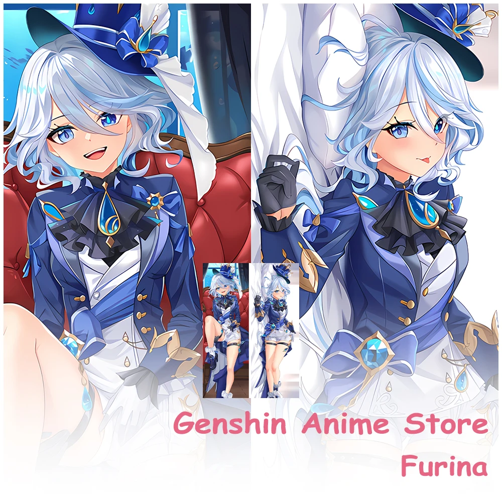 Furina Anime Dakimakura Otaku Waifu Pillowcase 2 Side Printed Genshin Impact Hugging Body Pillowcase Cushion Cover Bedding Decor