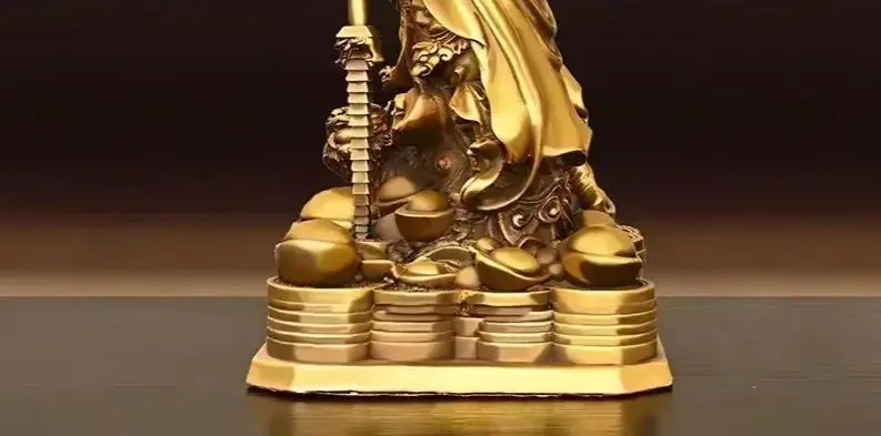 

Feng Shui Copper Statue of Zhao Gongming Ornament Home Living Room Decor