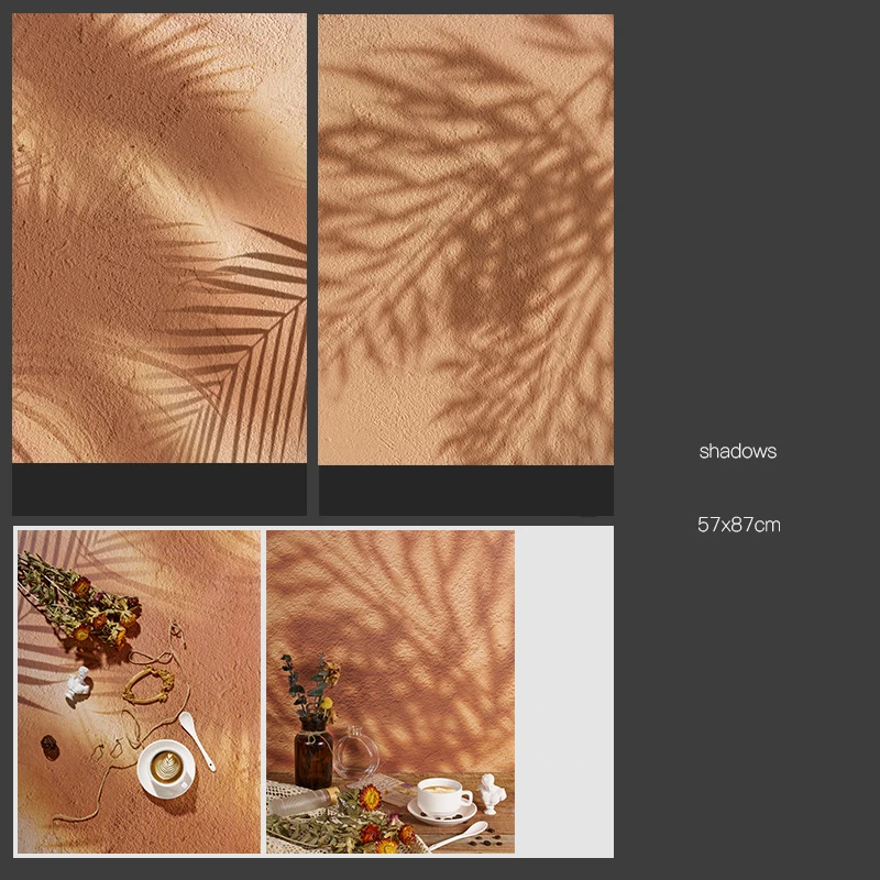 Size Lớn 57X87CM 3D In Lòng Bàn Tay Bóng Nắng Cửa Sổ Nước Mặt Hai Tường Trắng Nền Cho Camera ảnh Phòng Thu