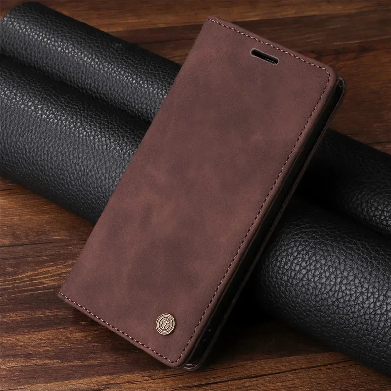 Leder Flip Case für Samsung Galaxy S8 S9 S10 S20 S21 FE S22 S23 S24 Plus Note 10 20 Ultra Halter Brieftasche Stand Telefon Taschen Abdeckung