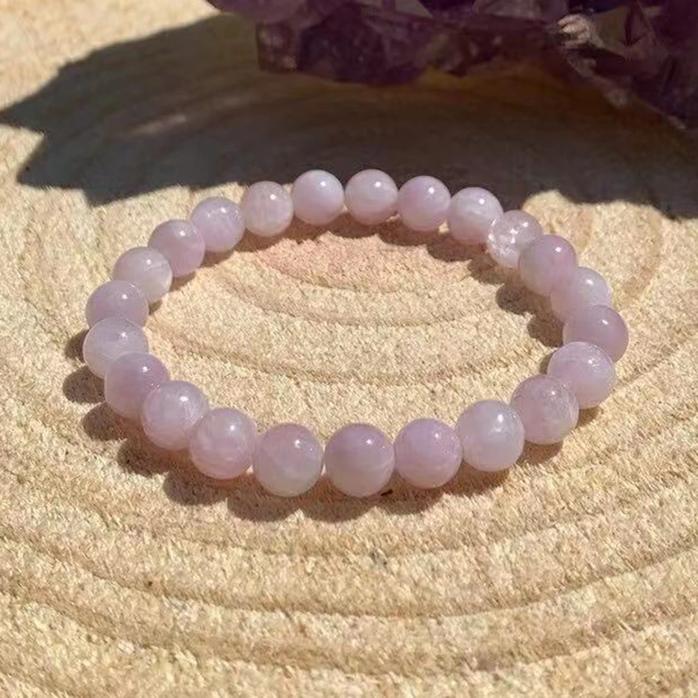 MG1823 Natural 8 MM Kunzite Bracelet Chakra Healing Gemstone Divine Love Negative Energy Protection Jewelry