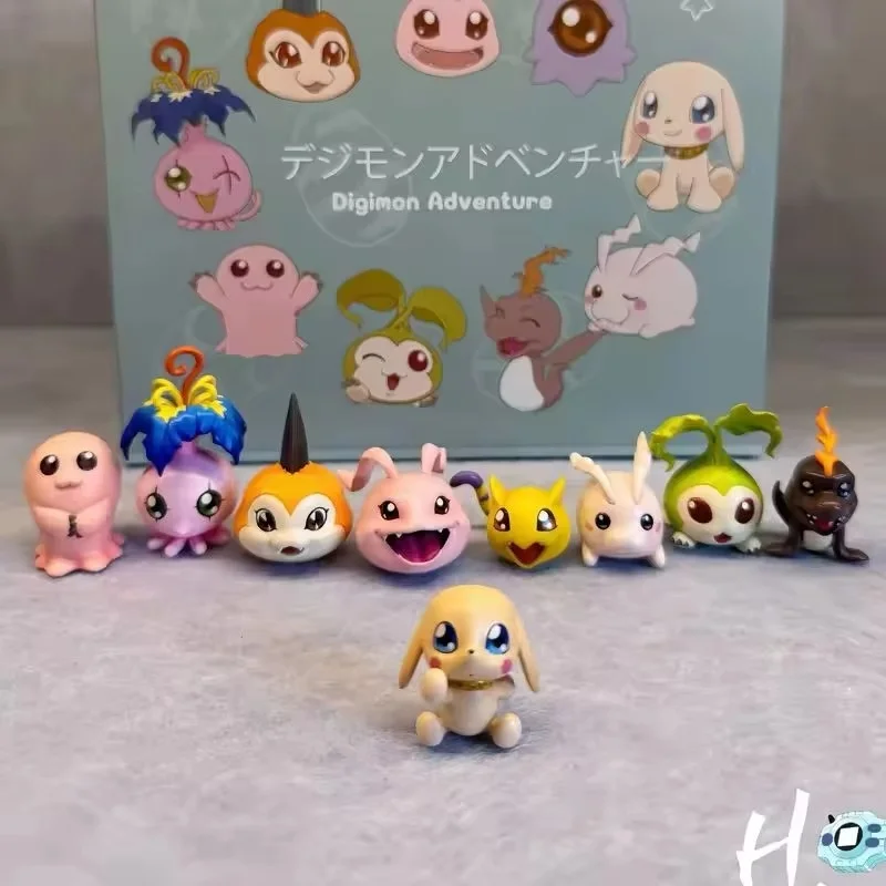 

9Pcs/Set Digimon 2-5.5cm Q Ver. Childhood Mini Koromon Gabumon Pyocomon Mochimon Palmon Tokomon Gabumon Plotmon Dolls Toy Gifts