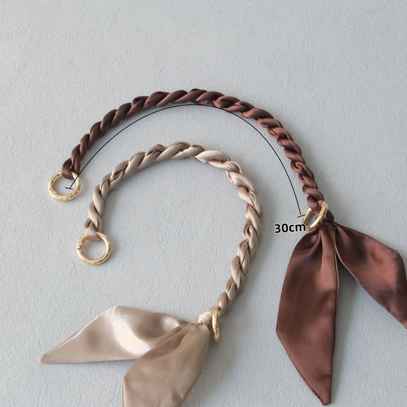 New Fashion Spring Autumn Woman Handbag Accessory Part Chains Detachable Replacement Solid Silk Strap Women DIY Chain Bag Handle