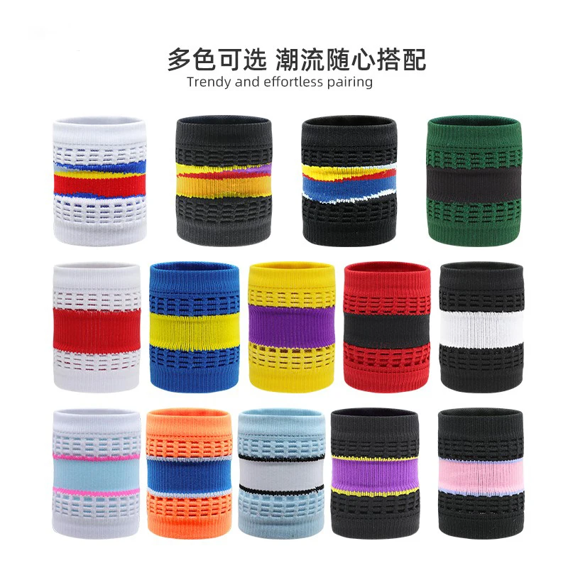 1Pc Wrist Guard Nylon Cotton Unisex Adults Kids Sport Sweat Band Wrist Protector Breathable Gym Tennis Fitness Sweatbands