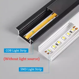 Aluminiumprofil -Diffusor -Kanalhalter, LED -Streifenleuchte, Küchenbeleuchtung, Raumdekoration, 3528, 5050, 0,5 m, 1 m, 2m 6 Hauptverkaufsprofil LED Empotrar - №4