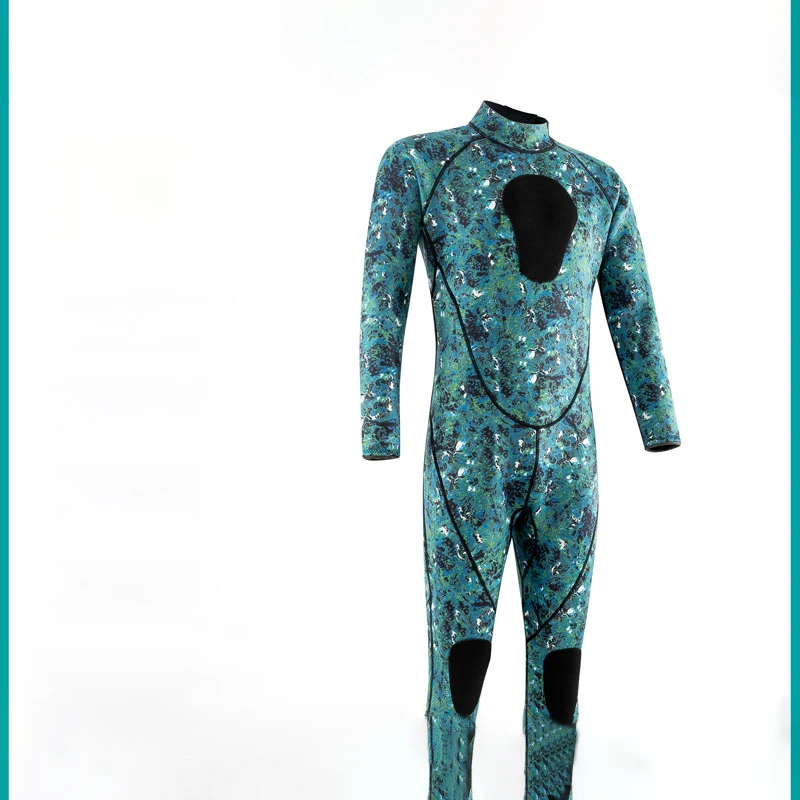 

Diving suit men's warm and cold 3mm wet winter swimming one-piece snorkeling suit camouflage surfing suit diving suit women