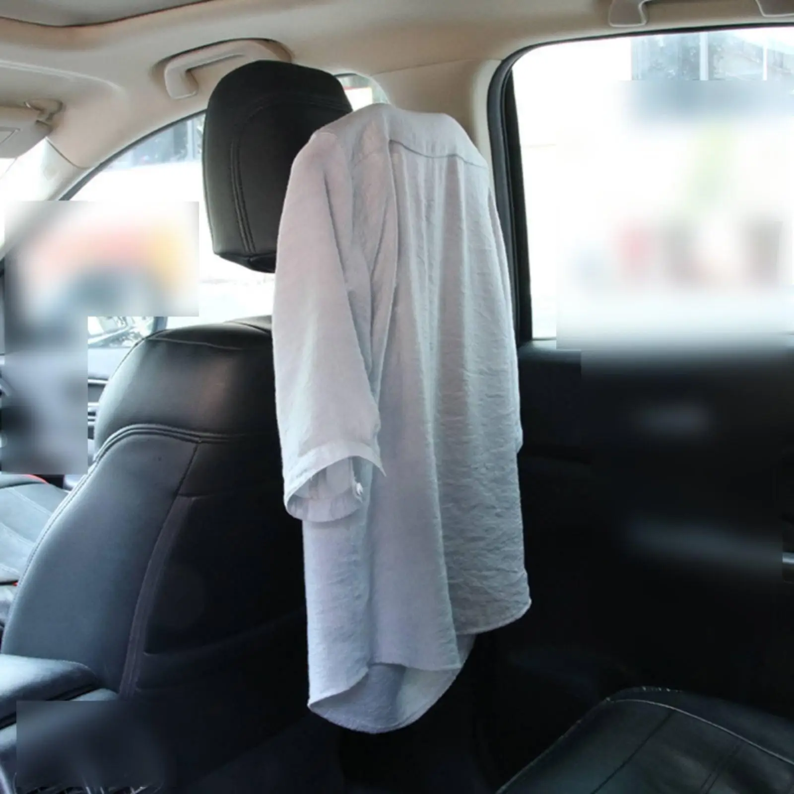 Car Seat Hanger for Clothes Wall Mounted Style Rack Stainless Steel PU Headrest Hook Suit Bag Hat Holder Universal Fit Commuter