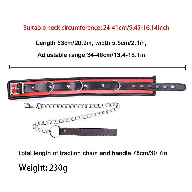 Bdsm ปลอกคอหนังและเหล็ก Chain Link ฟองน้ําบรรจุ Bdsm Slave ปลอกคอผู้หญิง Bondage Collar เพศของเล่นสําหรับคู่ผู้ใหญ่