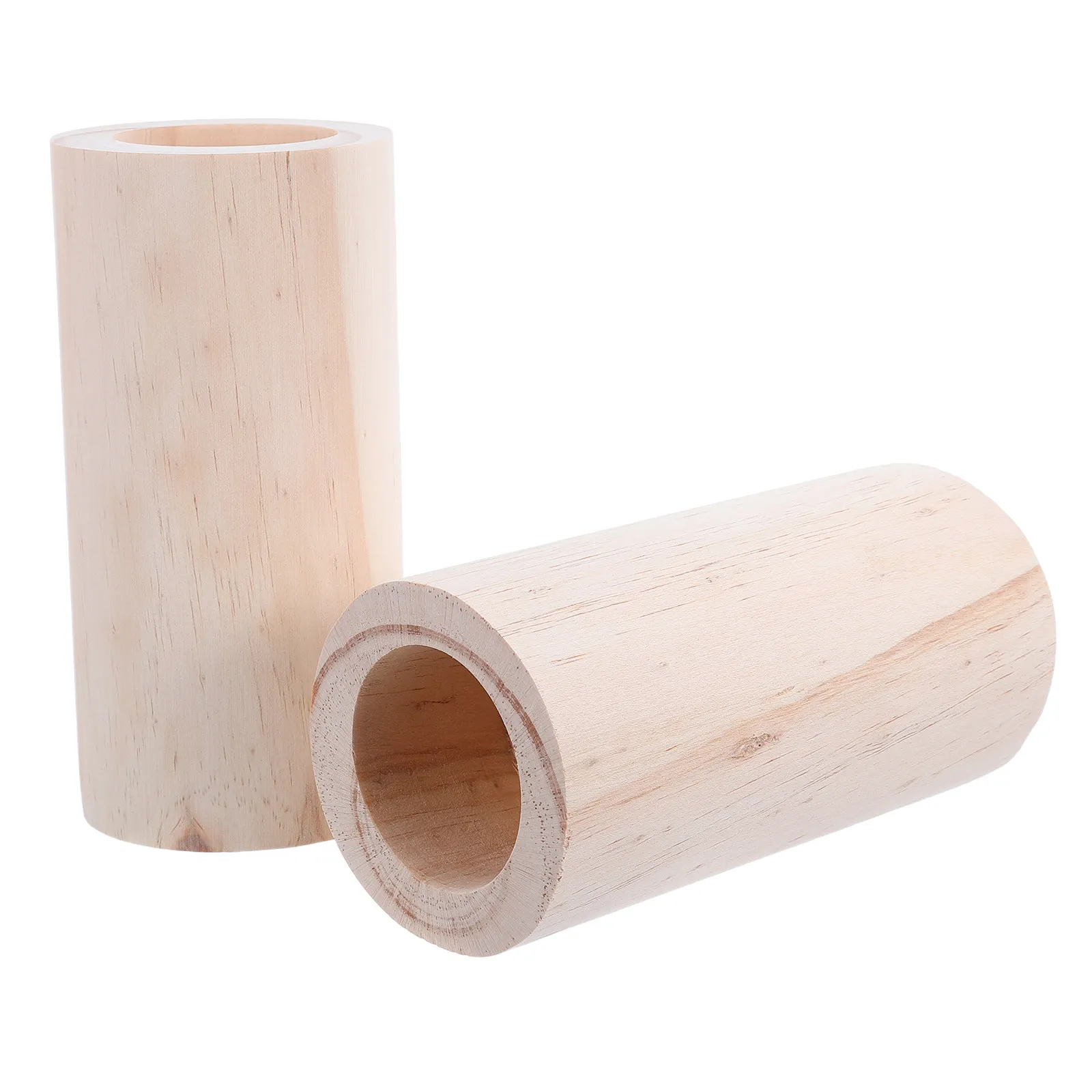 2Pcs Wooden Sofa Riser Blocks Round Furniture Height Extender for Vacuum Robot Clearance Heavy Duty Wood Couch Lifter 4.5cm