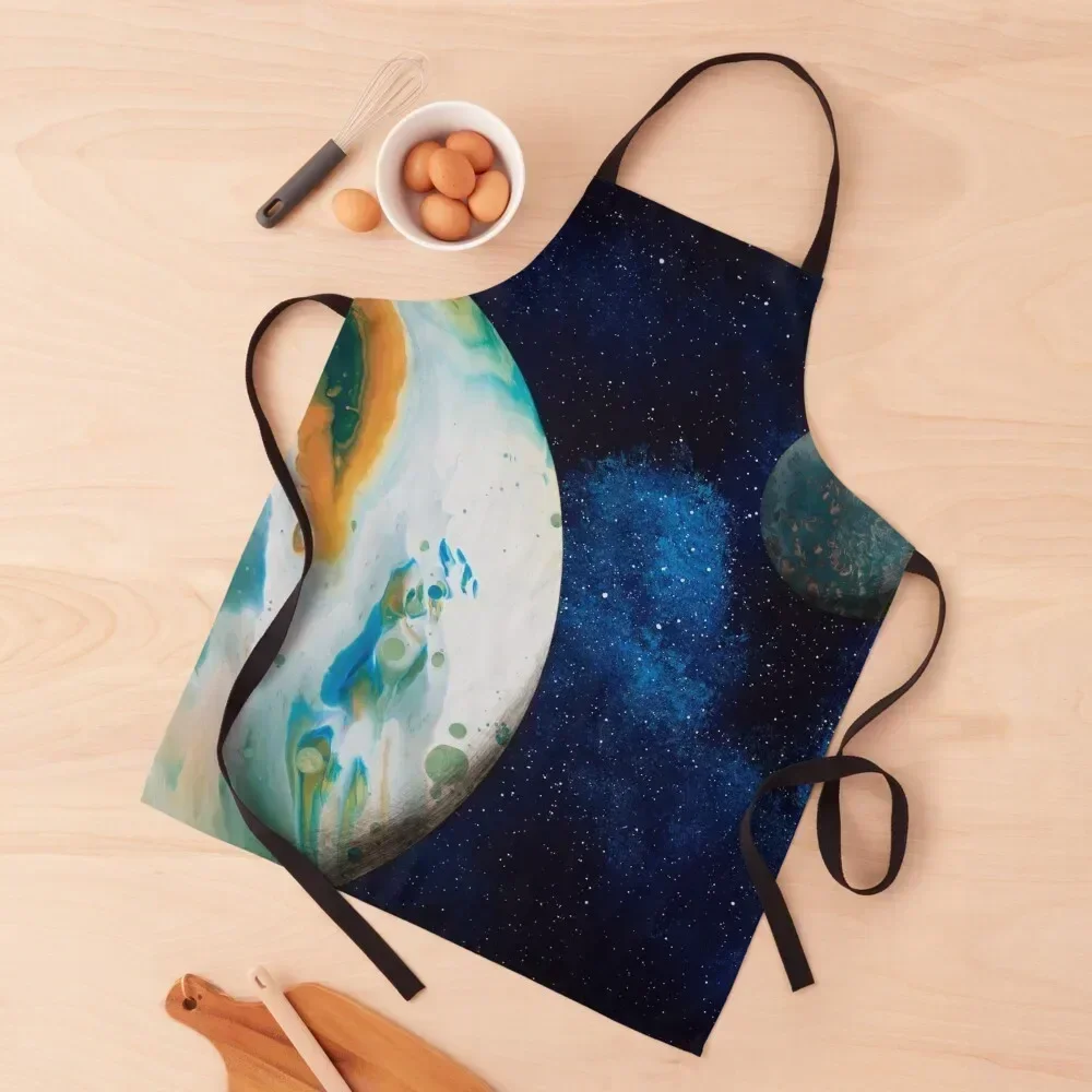 

Planetary Marbles Apron Cute Kitchen man chef uniform kitchen clothes Kitchen on the wall Apron