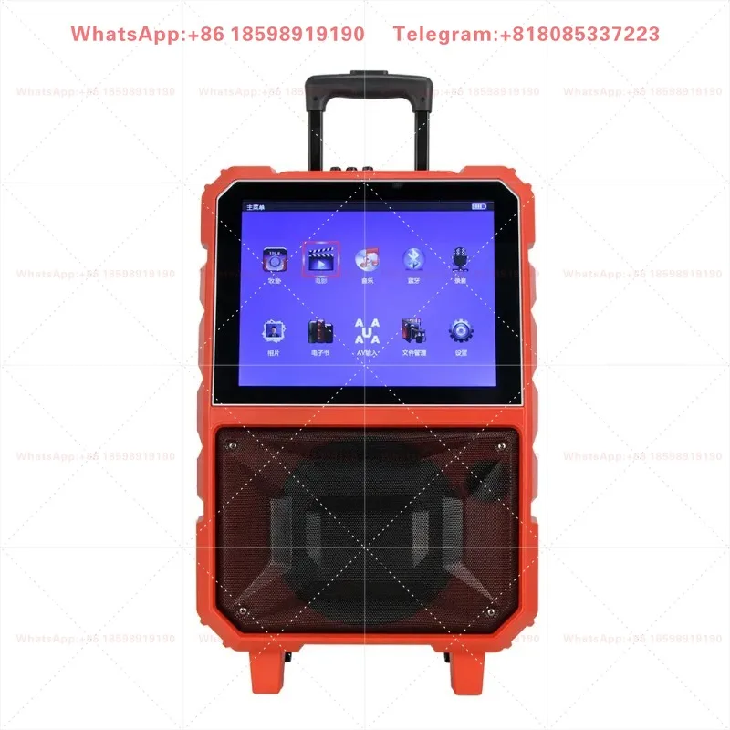 Portable Touch Screen Speaker with Android System WiFi TF Card RGB Light Rechargeable Battery for Home Theater Audio