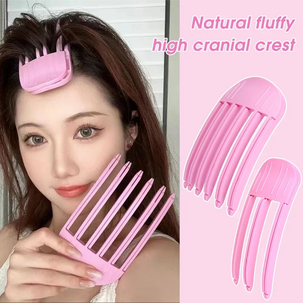 2pcs High Head Top Artifact Wind Shaping Comb Hair Roots Naturally Fluffy Lazy Traceless Hair Clip Hair Fluffy Shaping Artifact