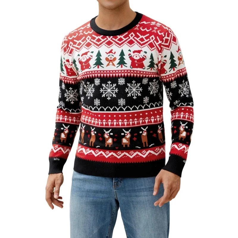 

Santa Claus Pattern Hoodie For Men Christmas Deer Snow 3D Printed Pullover Autumn Women Hoodies Long Sleeve O-Neck Sweatshirts