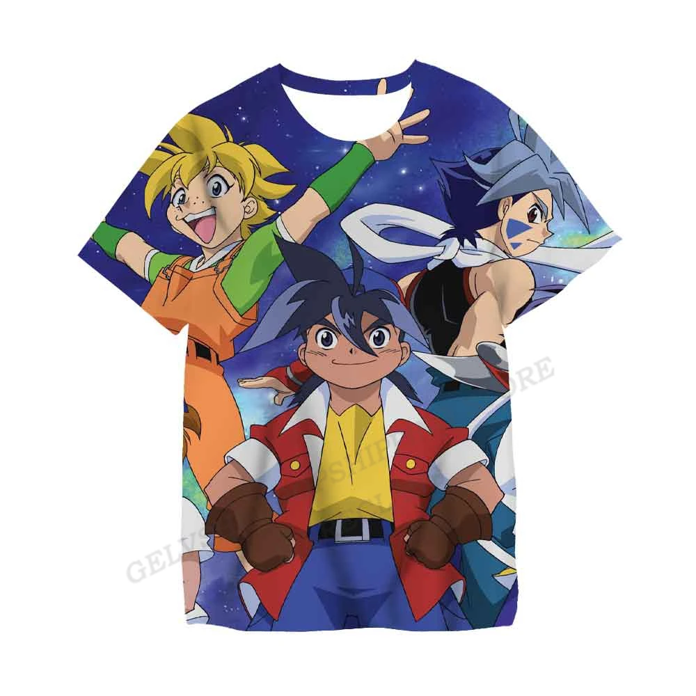 Gioco Beyblade magliette 3D stampa maglietta estiva moda bambini Casual ragazzi ragazze Kawaii Hip Hop girocollo Tshirt Tee top vestiti