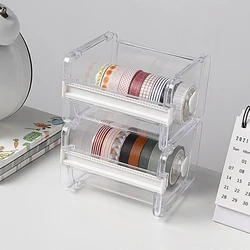 Masking Tape Cutter Washi Tape Storage Organizer Cutter Office Tape Dispenser