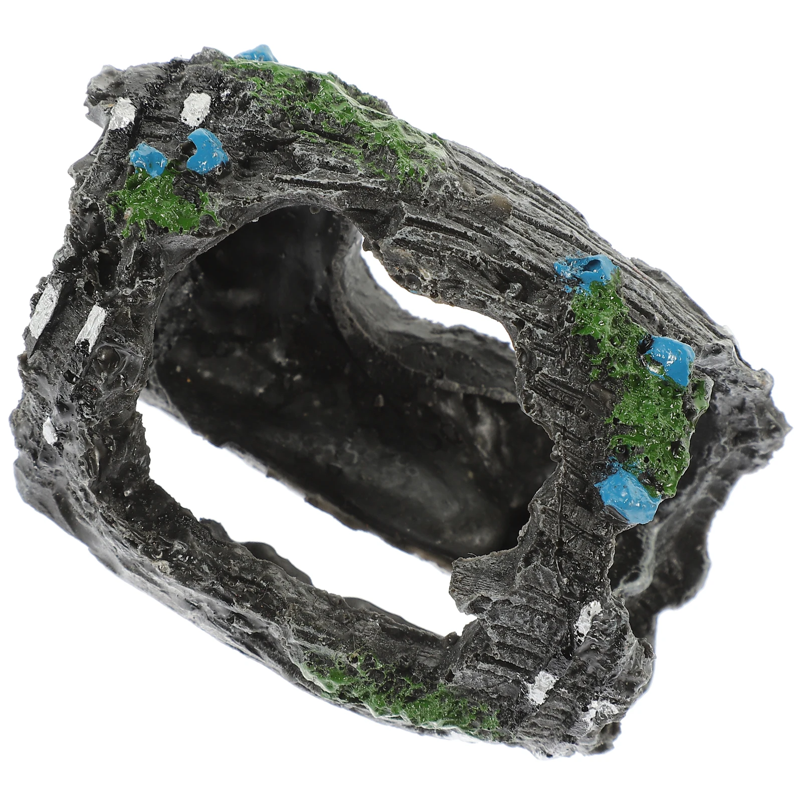 

Resin Crafts Wear Resistant House Artificial Plants Decorative Aquarium Hidden Cave Lifelike Fish Tank Pet Office L