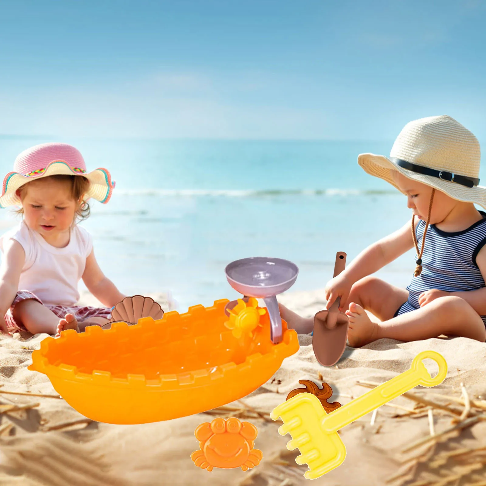 

Long Shovels Beach Toys Set With Mesh Bag Including Shovels Molds Outdoor Tool For Kids Toddlers Boys Girls Beach Games 아기 장난감