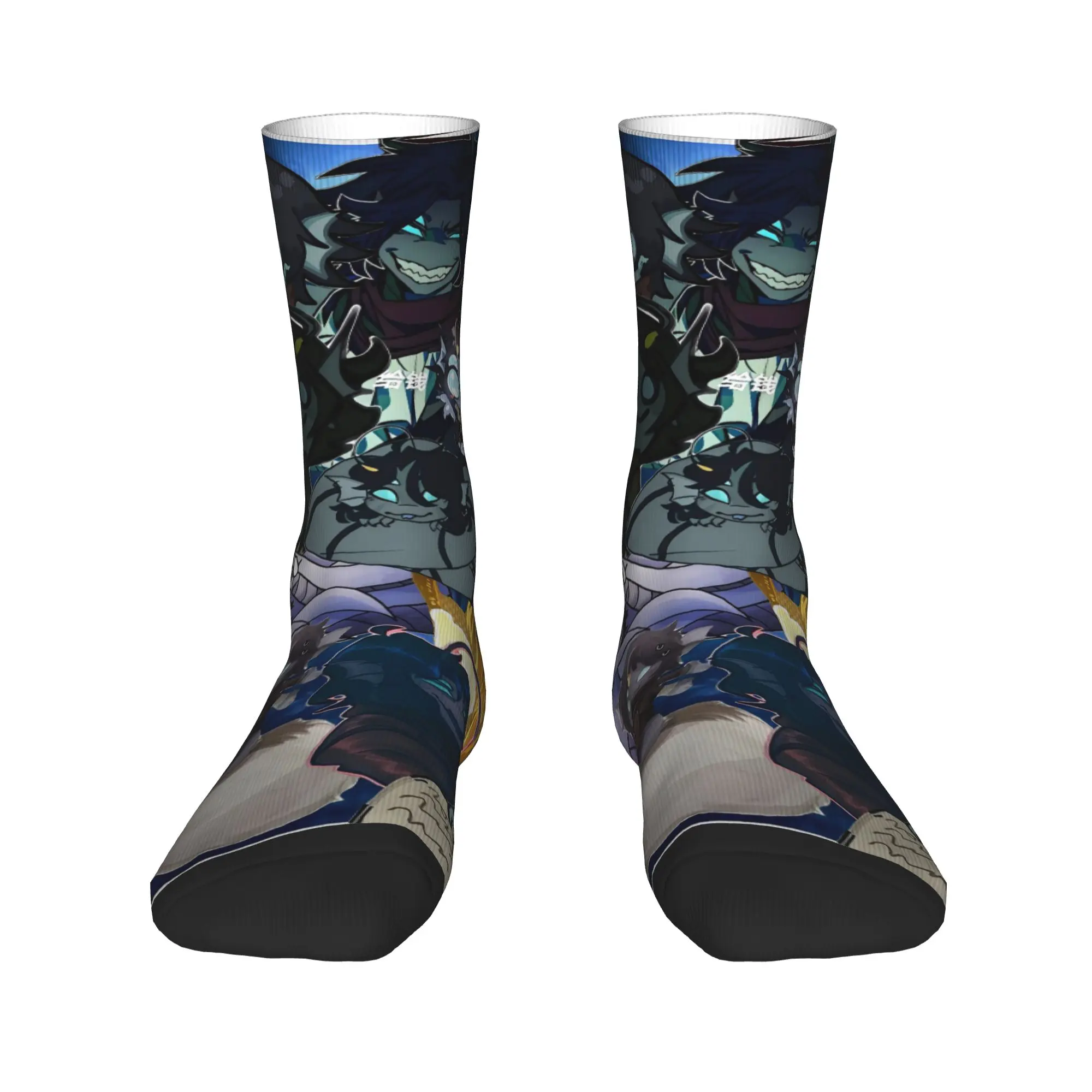 Sebastian Solace Pressure Horror Game Socks  Non Slip Stockings Unisex Men Warm Soft Skateboard Socks Autumn Novelty Print Socks