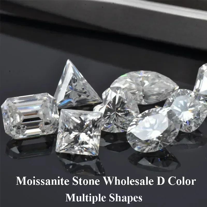 

Moissanite Stone Wholesale Multiple Shapes D Color Vvs1 Advanced DIY Charms Jewelry Rings Earrings Making with GRA Certificate