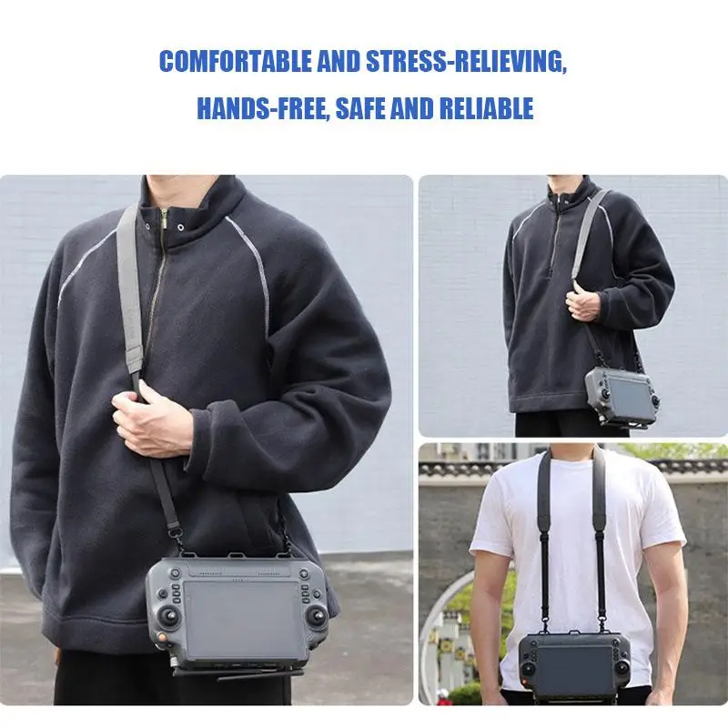 VOLODYMYR Leather Lanyard for DJI RC Plus with Screen Remote Control Warp and Weft M30 Shoulder Strap No-remove Sling