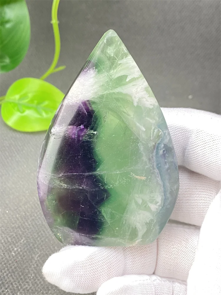 

Natural Fluorite Feather Crystal Torch Tower - Colorful Home Decoration High-Quality Gift Ornament