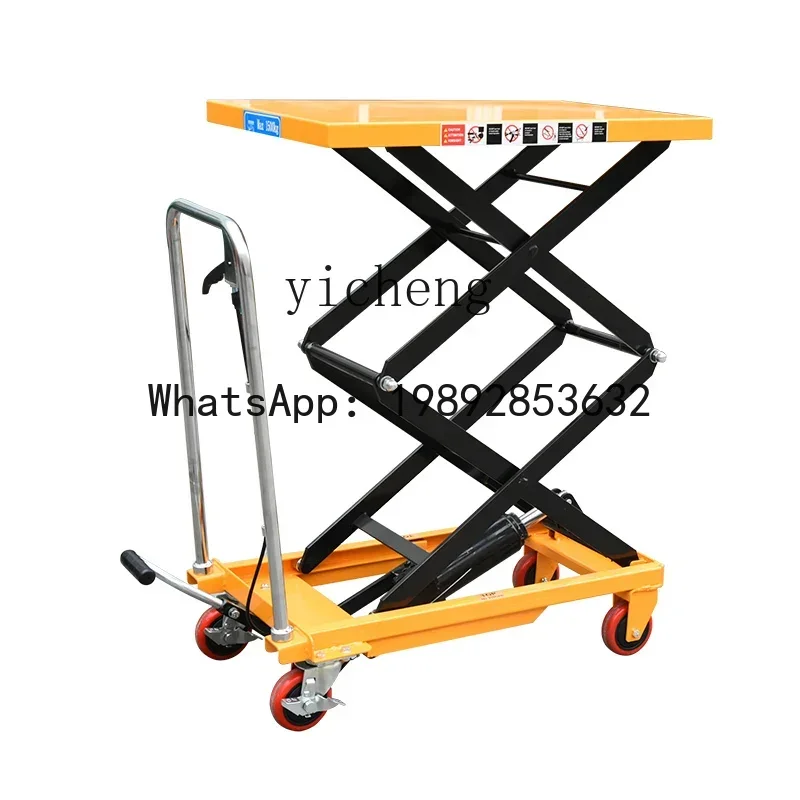 A1  manual hydraulic platform truck, mobile lifting platform truck, scissor lift, mold logistics station, forklift