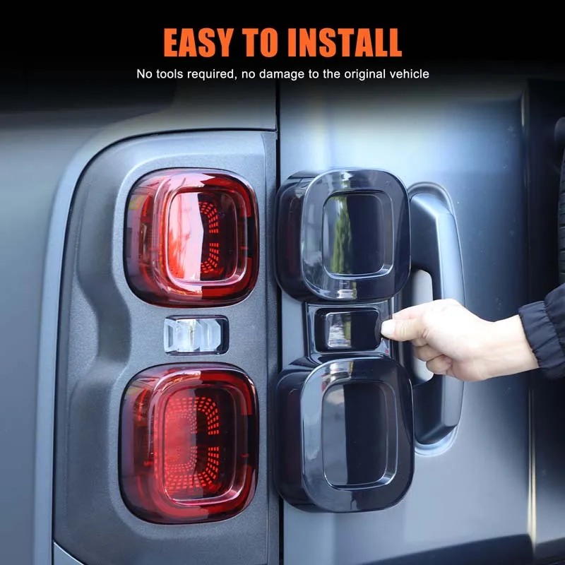 

For Great Wall Haval H9 2024 2024 Car Tail Light Cover Smoked Black Taillight Protective Cover Auto Exterior Styling Accessories