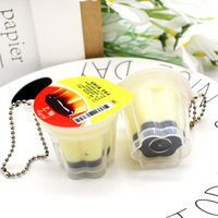 Play Pudding Jell-O Keychain Miniature Icash Yogurt Pudding Ice Cream Pendant Soft Kneading Music Ornaments