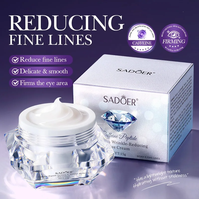 Caffeine Peptide Firming Light Pattern Eye Cream Eye Care Moisturizing Reduce Fine Lines Delicate & Smooth