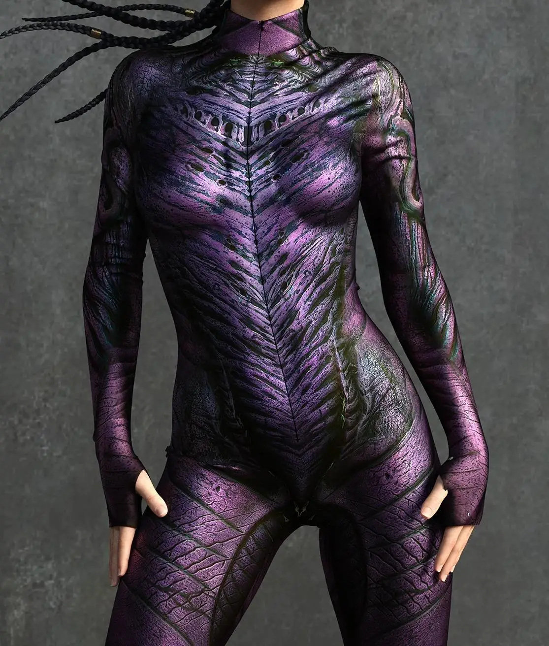 Halloween Anime Horror Spezies Cosplay Jumpsuit Terror Monster Skin Bodysuit Steampunk Party Show Anzug Unisex Rave Zentai – Detail 12