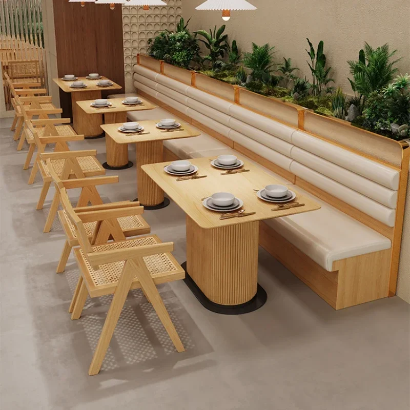 

Bubble tea shop, table and chair combination, dessert burger, snack fast food restaurant Internet celebrity simple