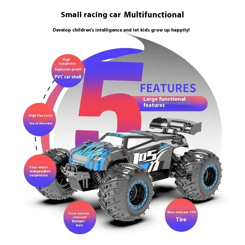 JJRC 1:18 Scale 2.4G 2WD High Speed RC Car Stunt Drift Off-Road Remote Control Vehicle with LED Lights Mini Racing Toy for Kids