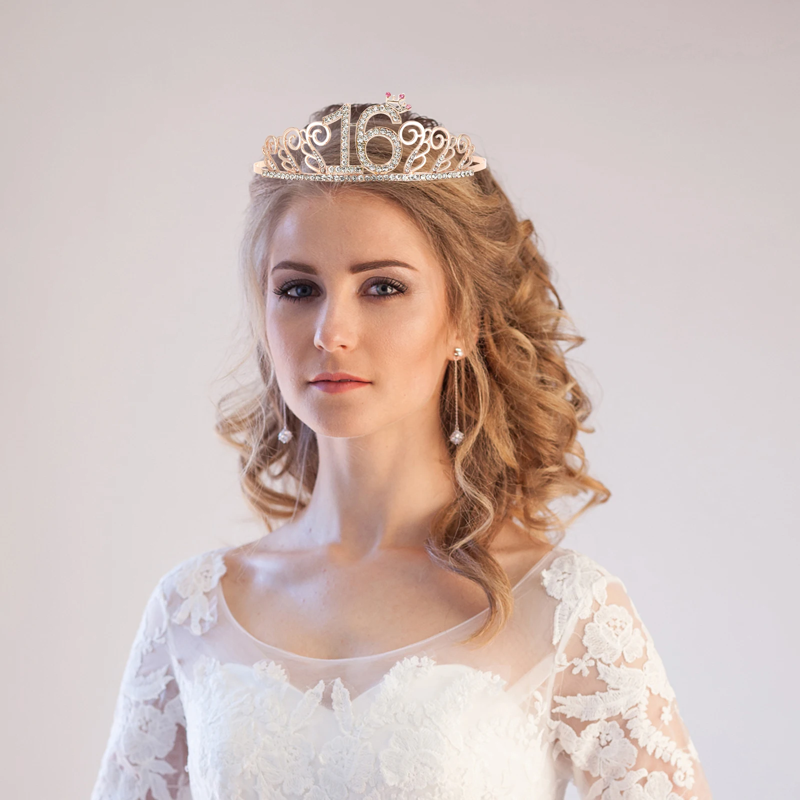 

2 Pcs Birthday Party Sash Comfortable Wear Gold Glitter Photos Lady Supplies Decorations Special Girl Queen Tiara Crown