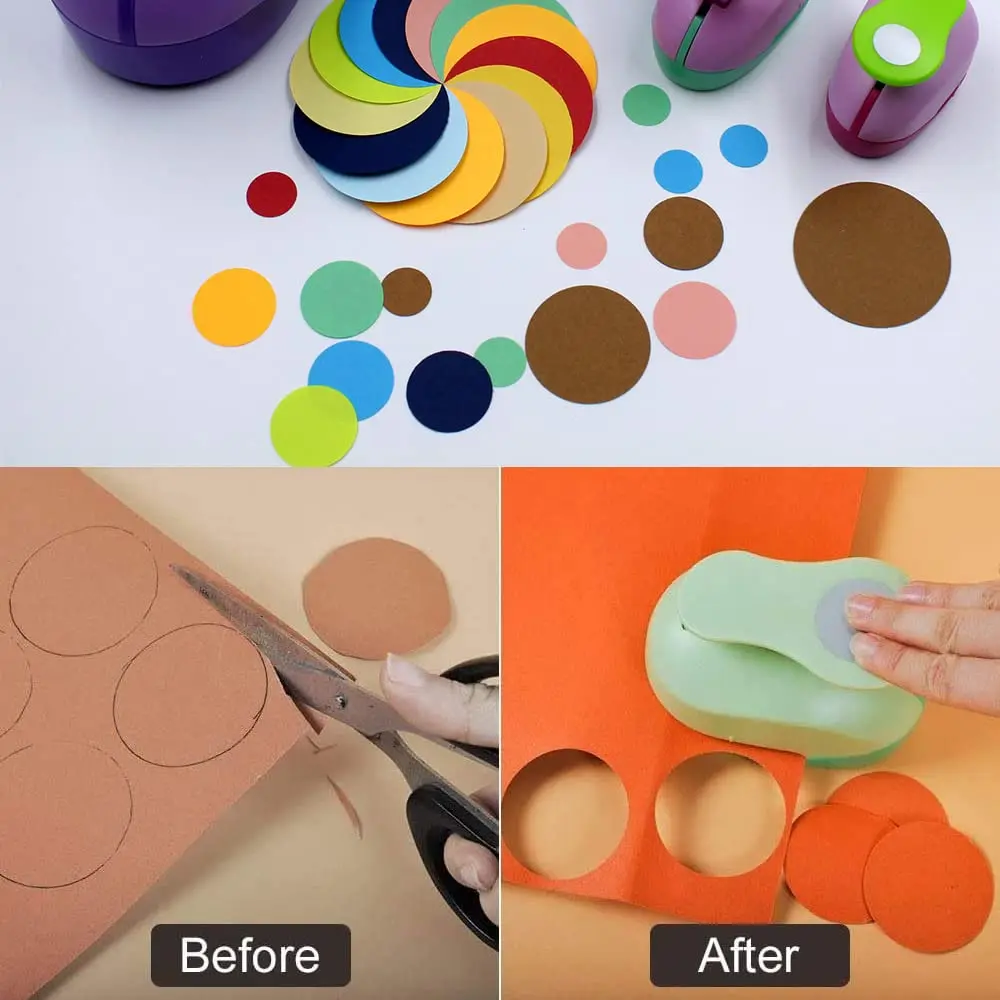 8/16/25/38/50mm Willekeurige Kleur Ronde Perforator DIY Embossing Perforator scrapbooking Machine Papier Snijden Perforator