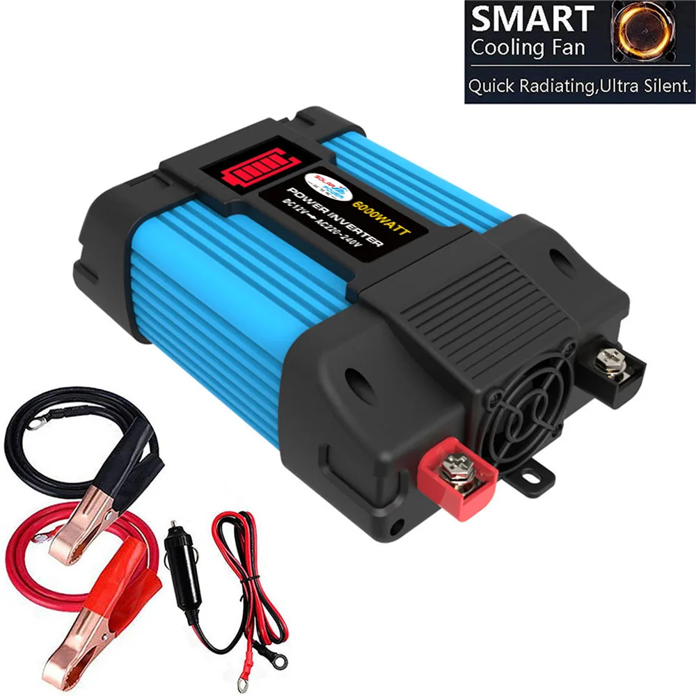 Universal DC 12v To 220V Peak power 6000W Car Invertor Vehicle-mounted Household Converter 500W Power inverter