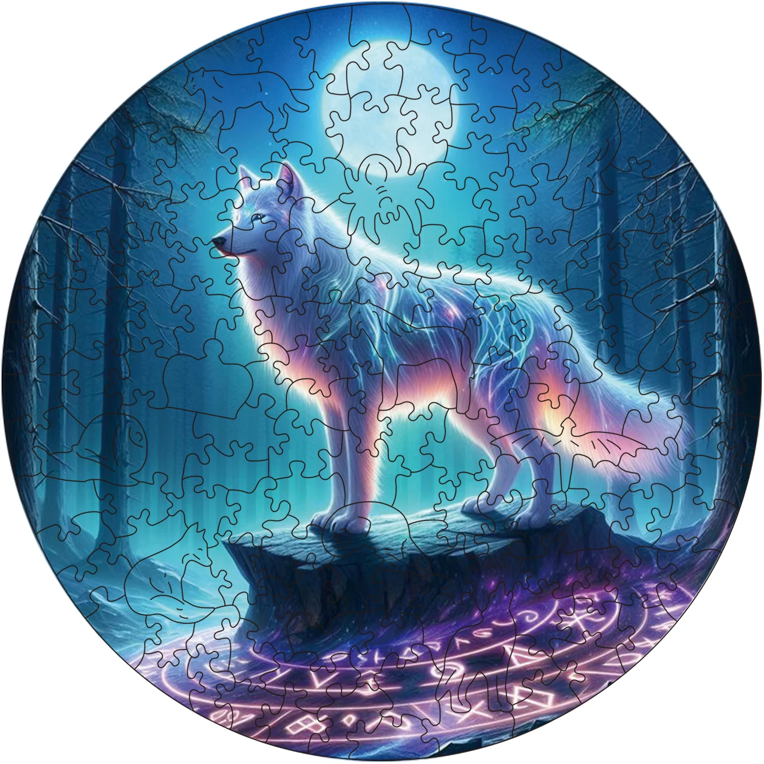 

Ugly and Cute Heavenly Dog Watching the Moon Puzzles Unique Shape High Quality Jigsaw Puzzle Wooden Puzzle Best Gift For Child