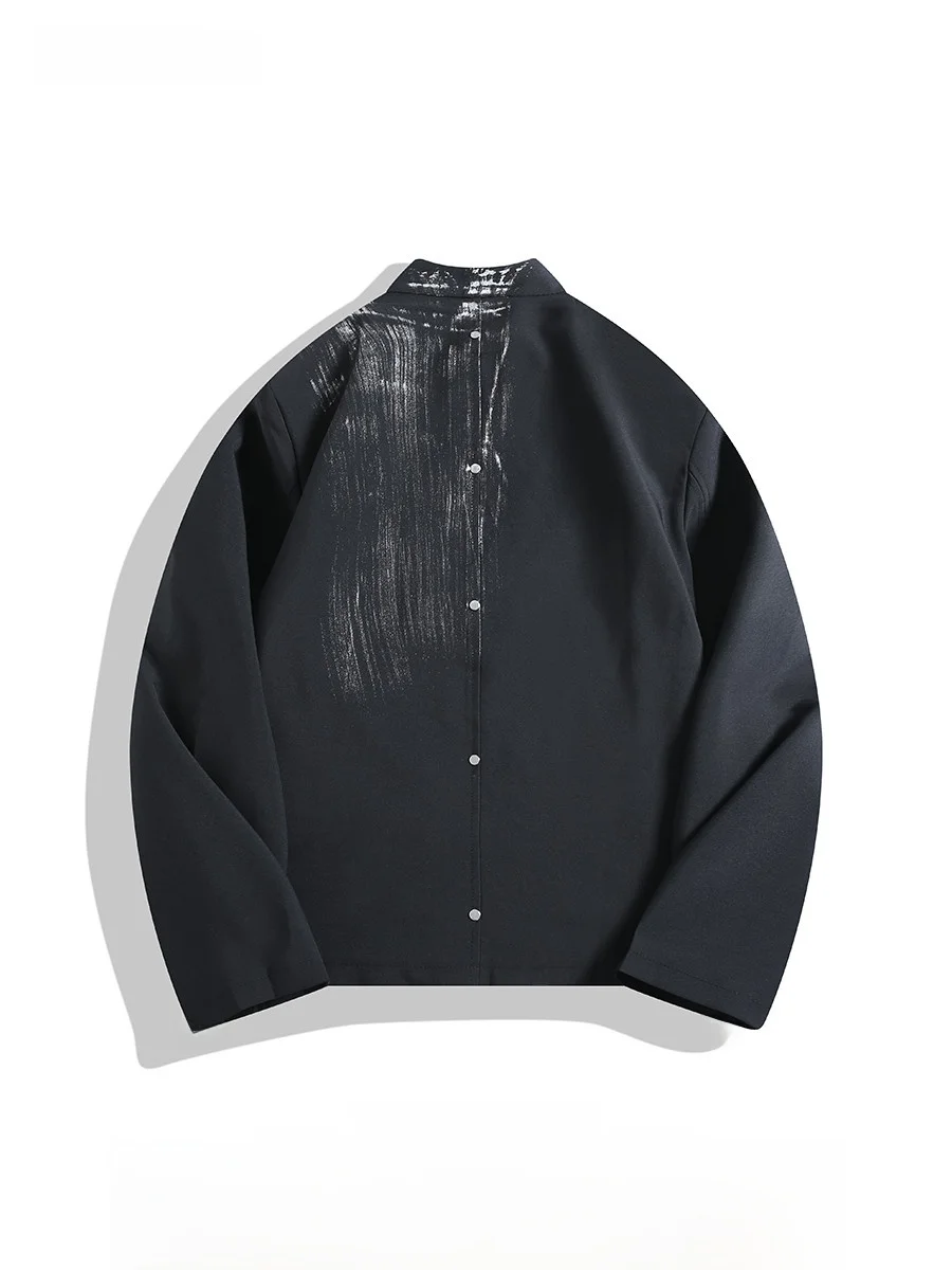 Boyue الصينية Sle وسادة معدنية مزخرفة oulder الرجال Jaet فضفاضة تناسب الشباب الاتجاه ربيع الخريف الشتاء ملابس خارجية #2